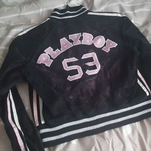 Playboy Leather baseball jacket